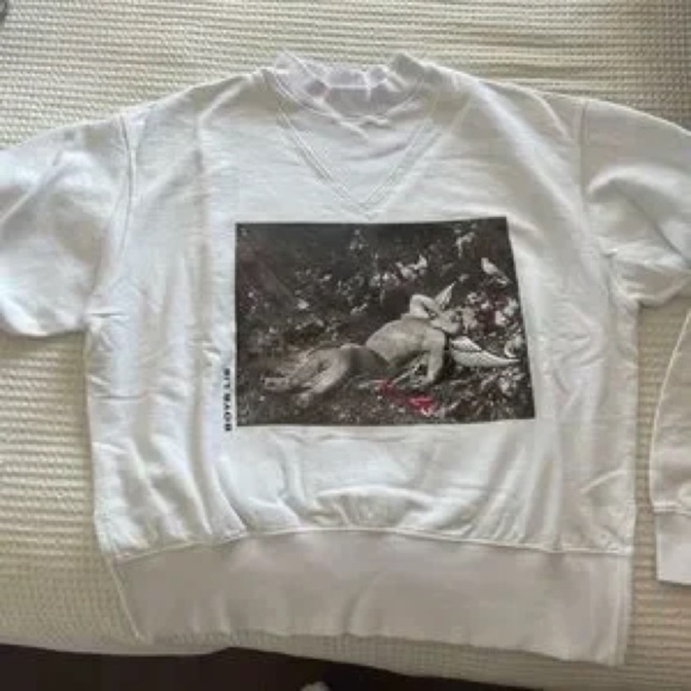 Boys Lie White Crew Neck Sweater